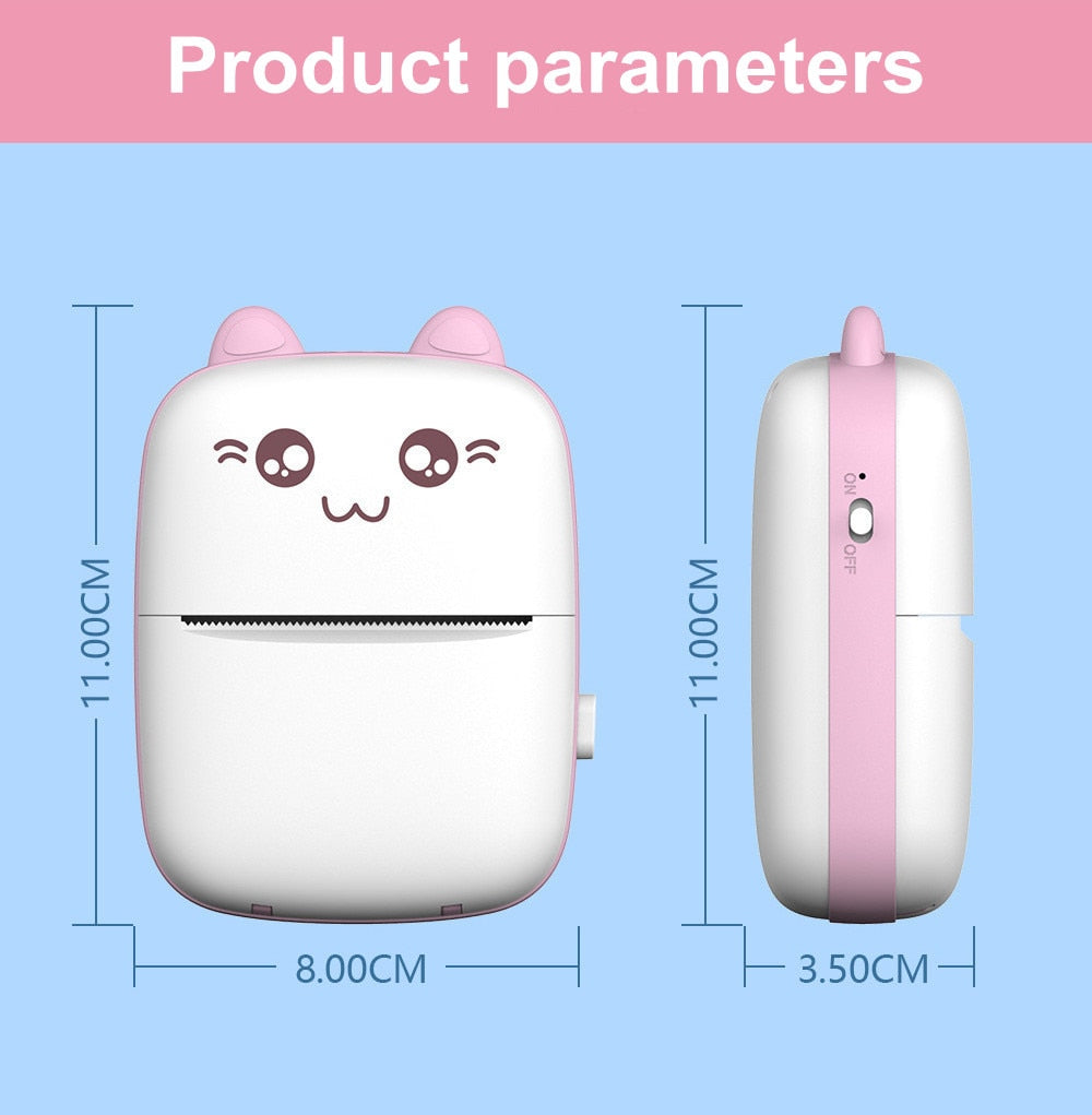 Mini Label Printer Inkless Thermal Portable Printer