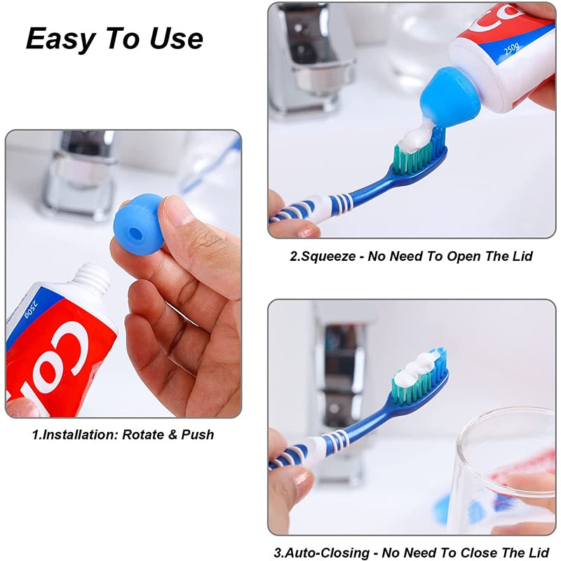 4 pcs Toothpaste Cap Self Closing