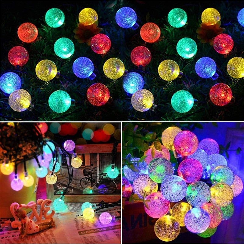 LED Solar Globe String Lights