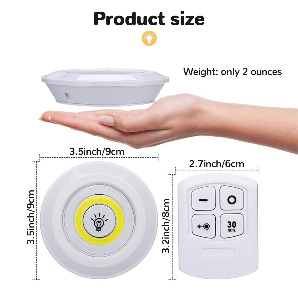 LED Super Bright Cob Under Cabinet Wireless Light