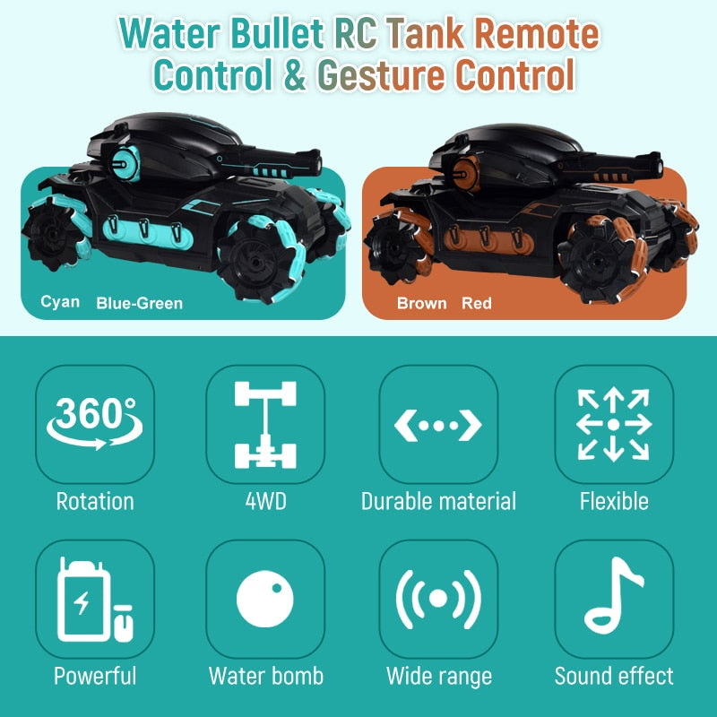 RC Car Toy 4WD Water Bomb Tank