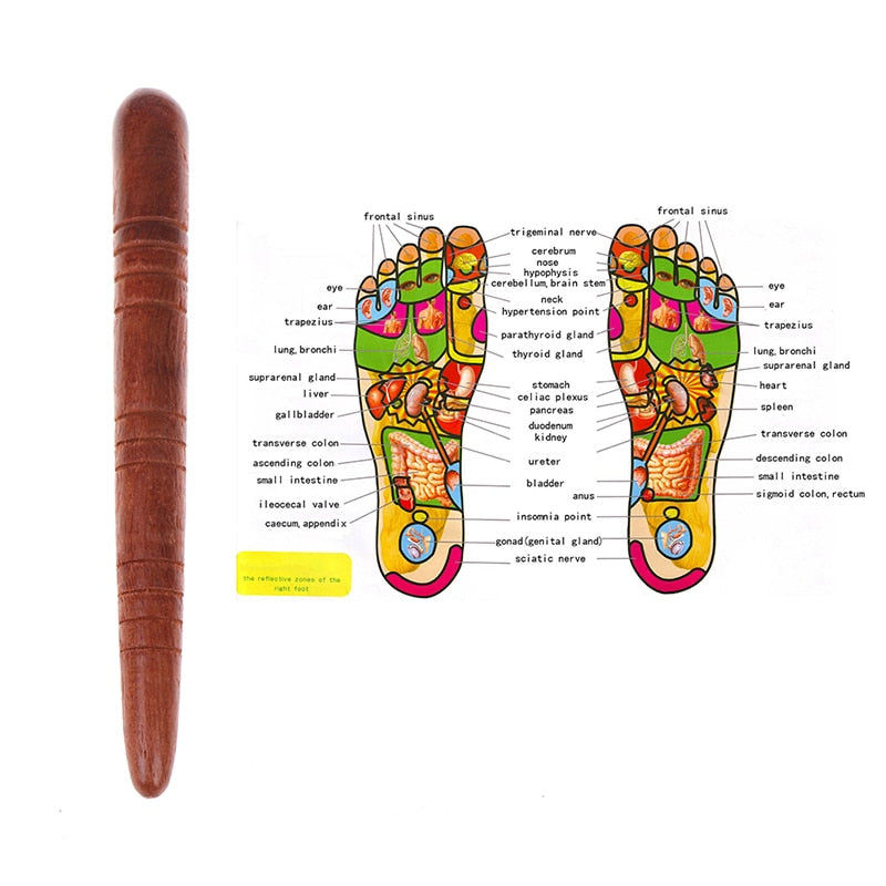 Long Wooden Spa Muscle Roller Stick