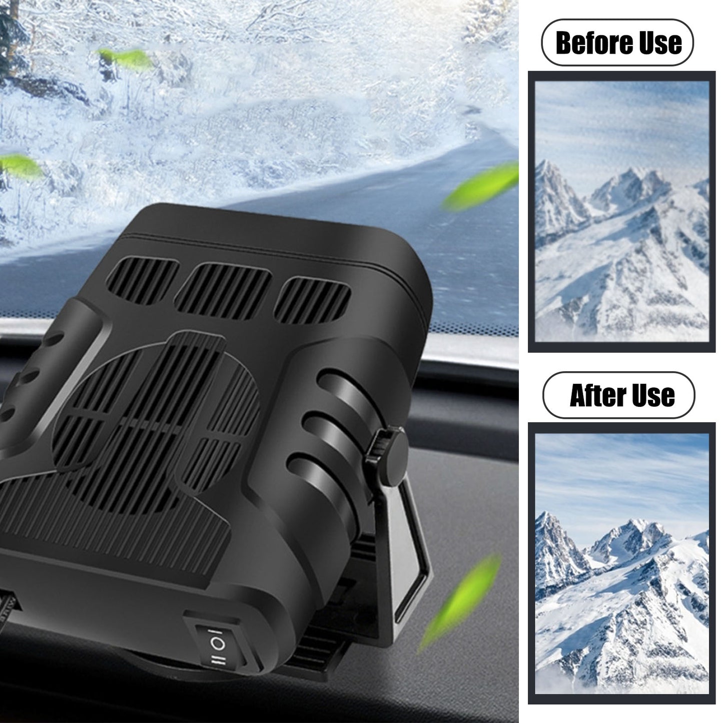 4 IN 1 12V/24V 120W Car Heater Electric Cooling Heating Fan