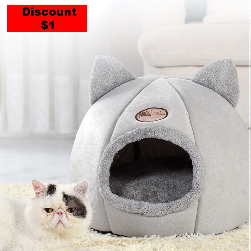 Plush Cat Dome Bed