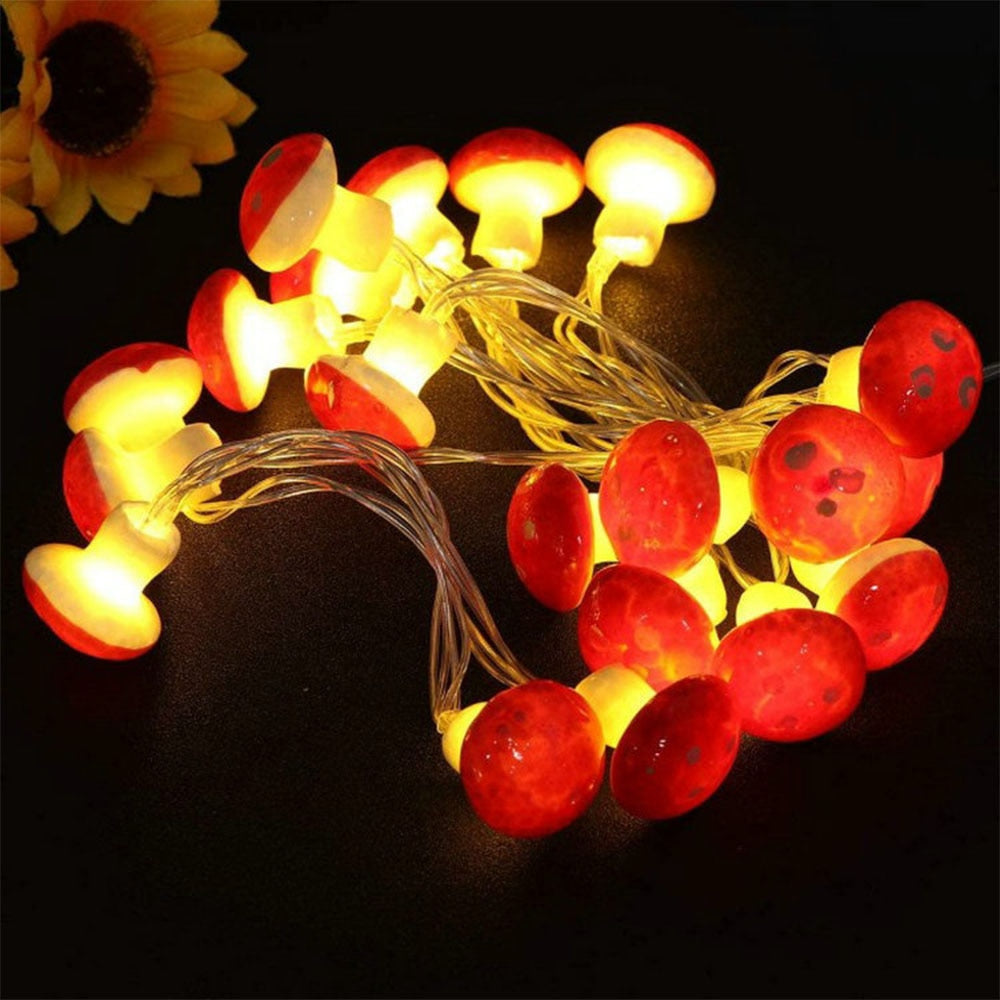 LED Mushroom Shape String Lights