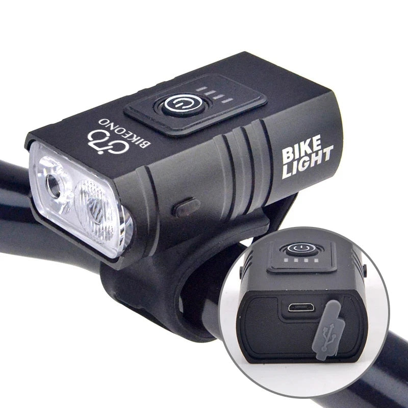1000LM Bike Mount Light Headlight T6 LED USB Rechargeable