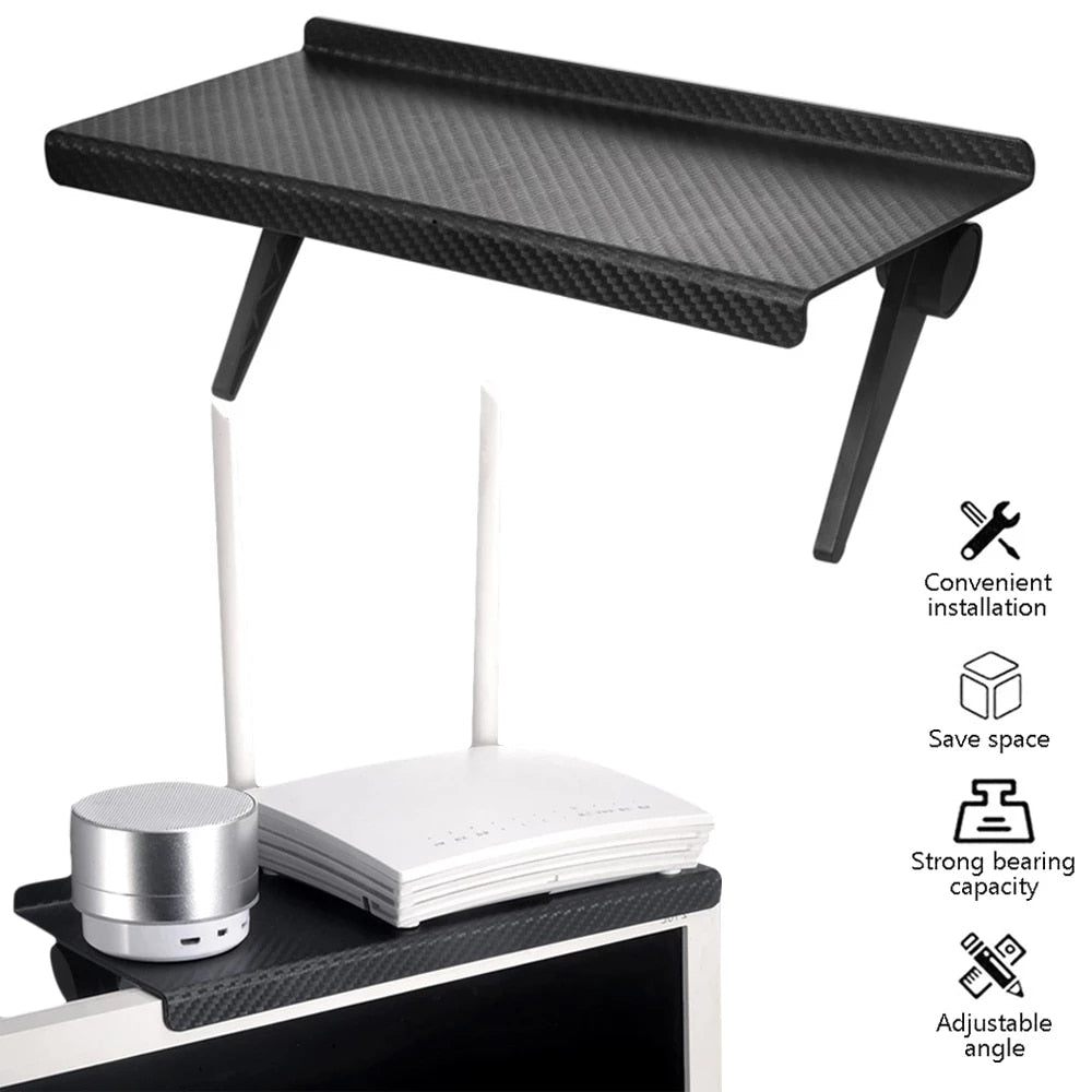 Adjustable TV Screen Top Shelf Rack