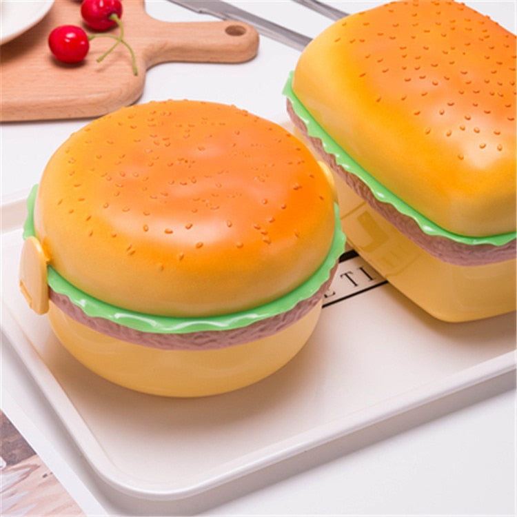 Hamburger Double Tier Lunch Box