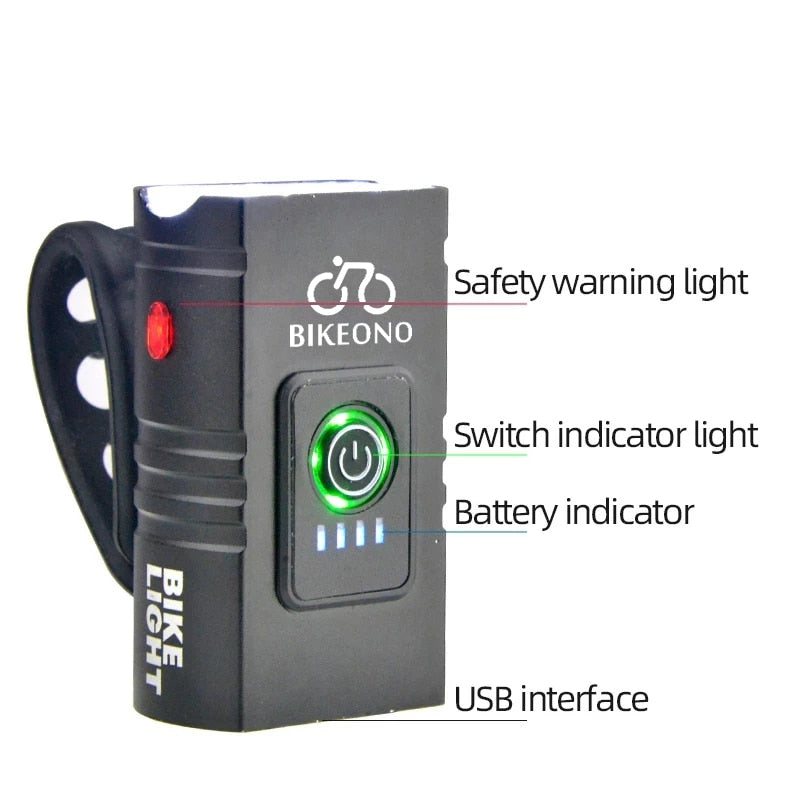 1000LM Bike Mount Light Headlight T6 LED USB Rechargeable