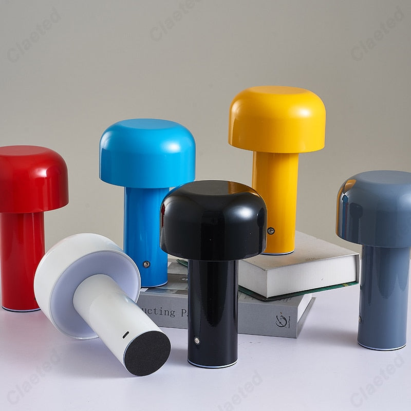 Italian Designer Mushroom Table Lamp Night Light Portable Cordless