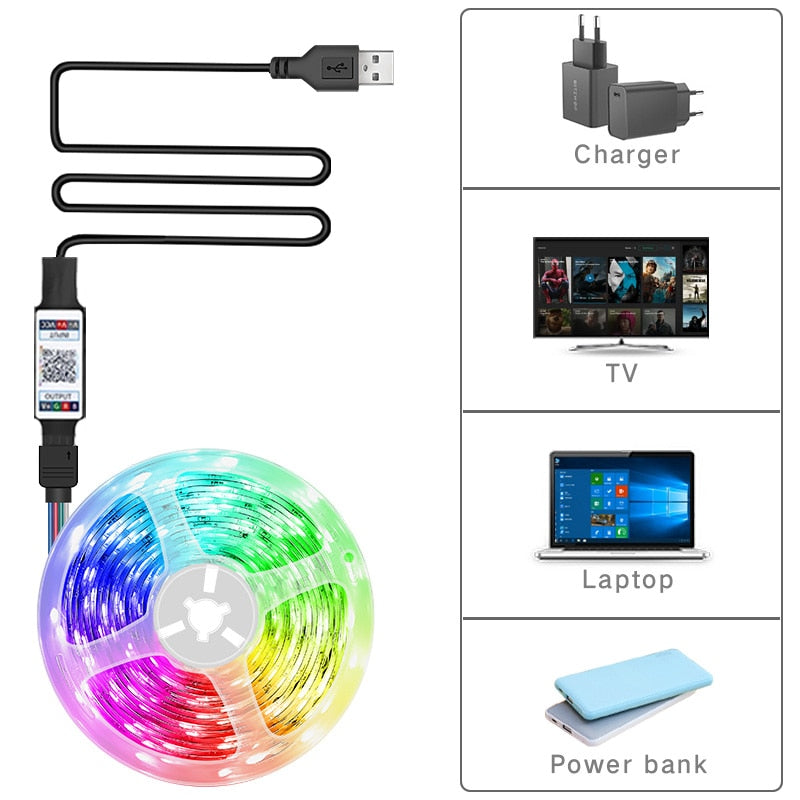 RGB Led Strip Light Bluetooth App Control