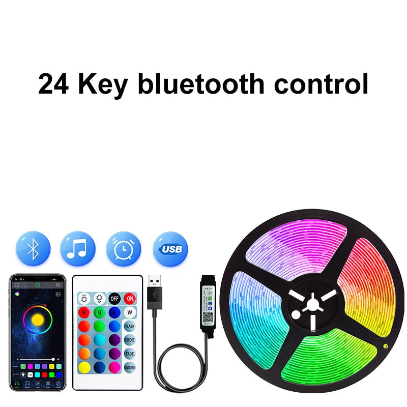 USB LED Flexible Strip Light Bluetooth RGB 5V