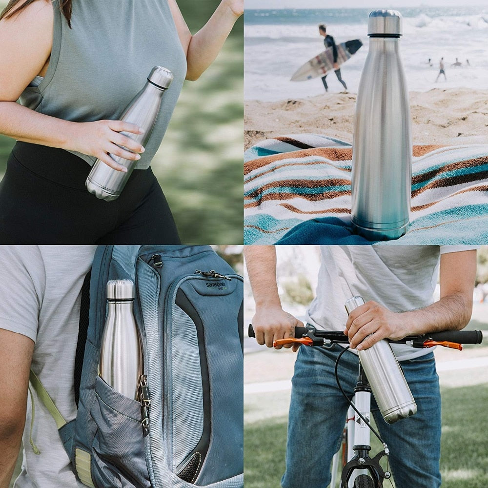 Steel Water Bottle Safe With Hidden Compartment