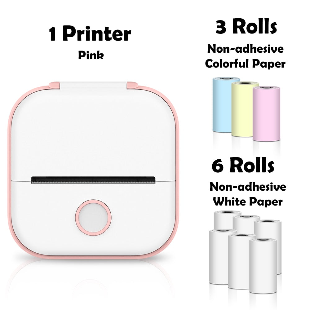 Mini Printer Portable Inkless Thermal Printer