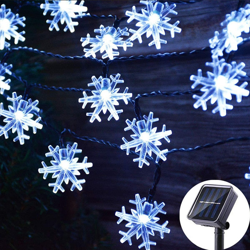 Solar Powered LED Flower String Lights