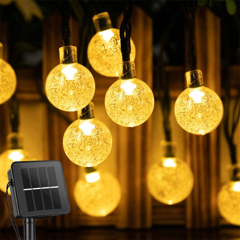 LED Solar Globe String Lights
