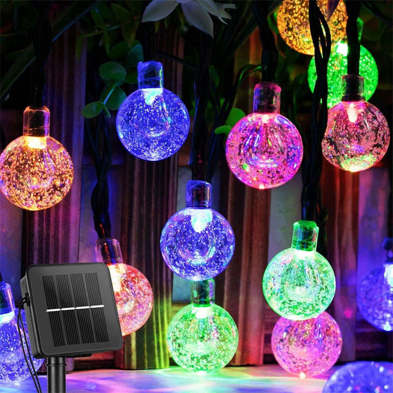 LED Solar Globe String Lights