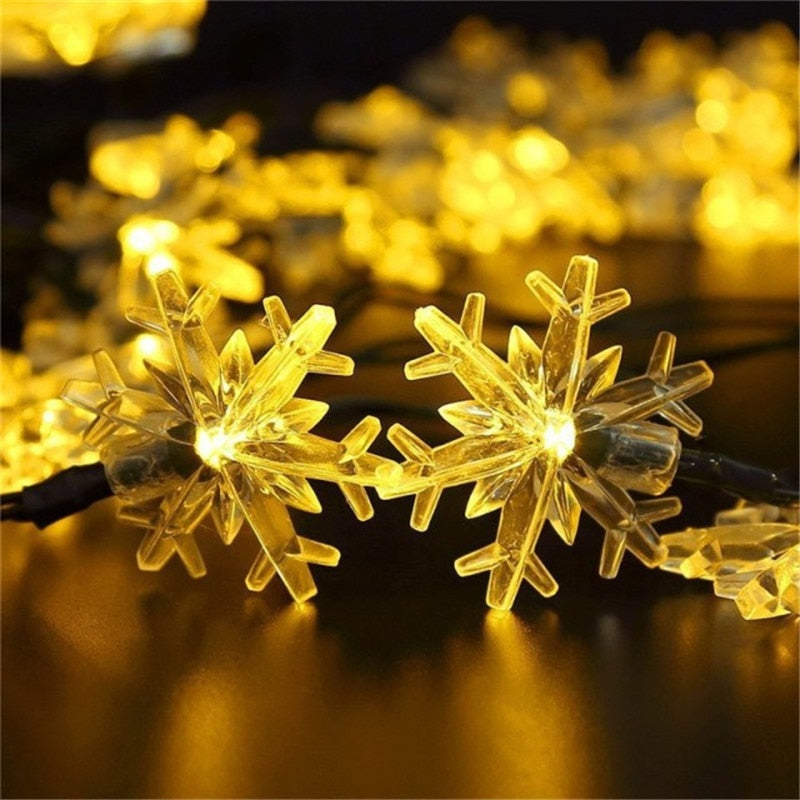 Solar Powered LED Flower String Lights