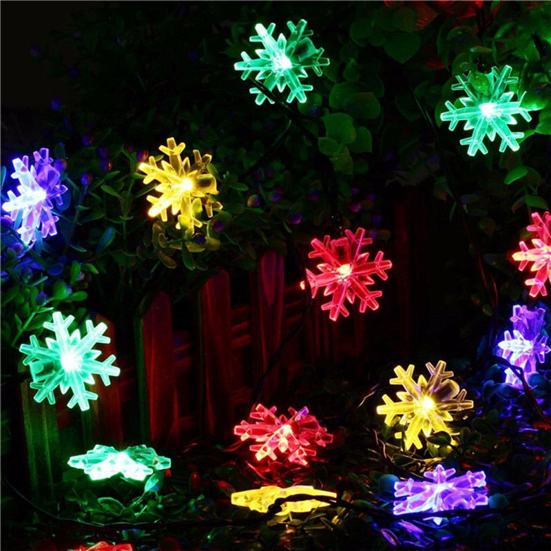 Solar Powered LED Flower String Lights
