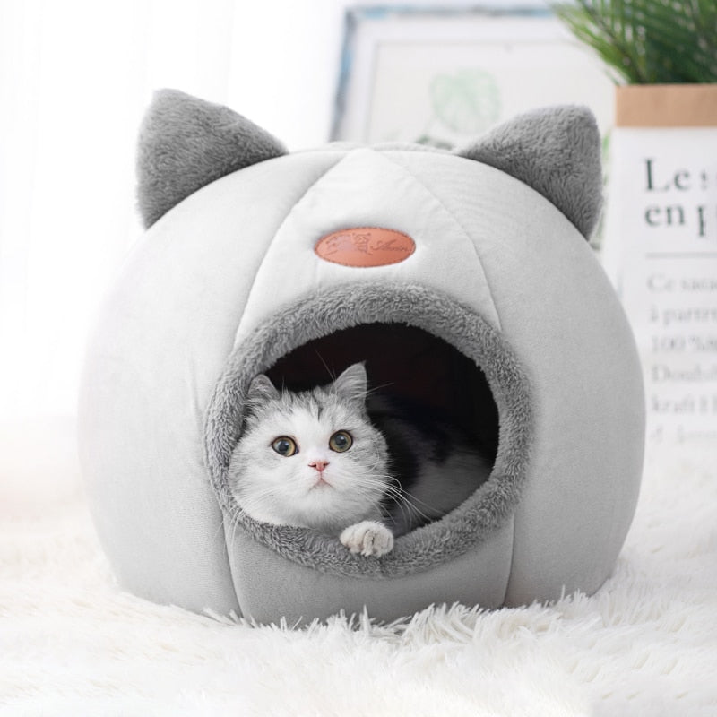 Plush Cat Dome Bed