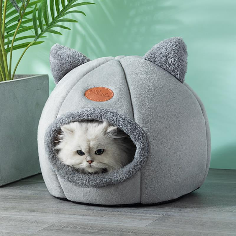 Plush Cat Dome Bed