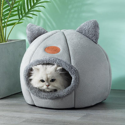 Plush Cat Dome Bed