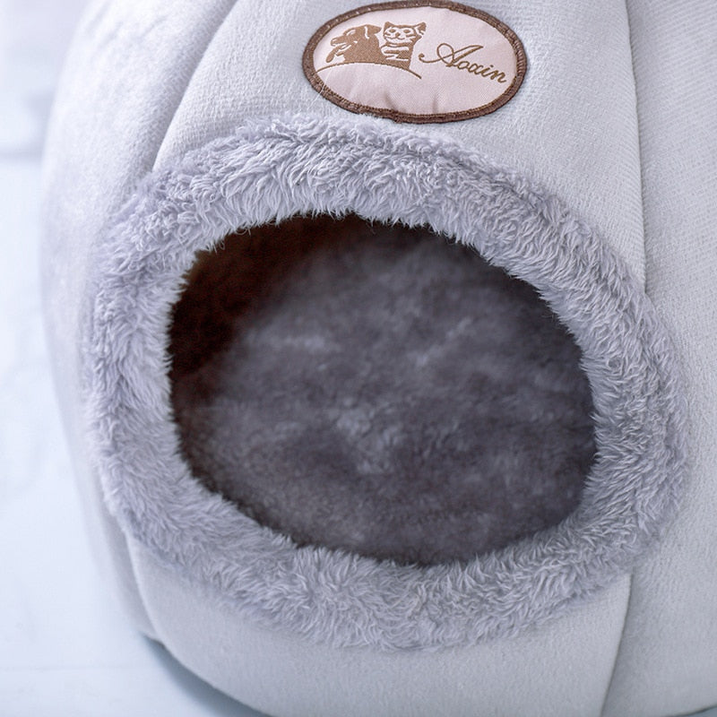 Plush Cat Dome Bed