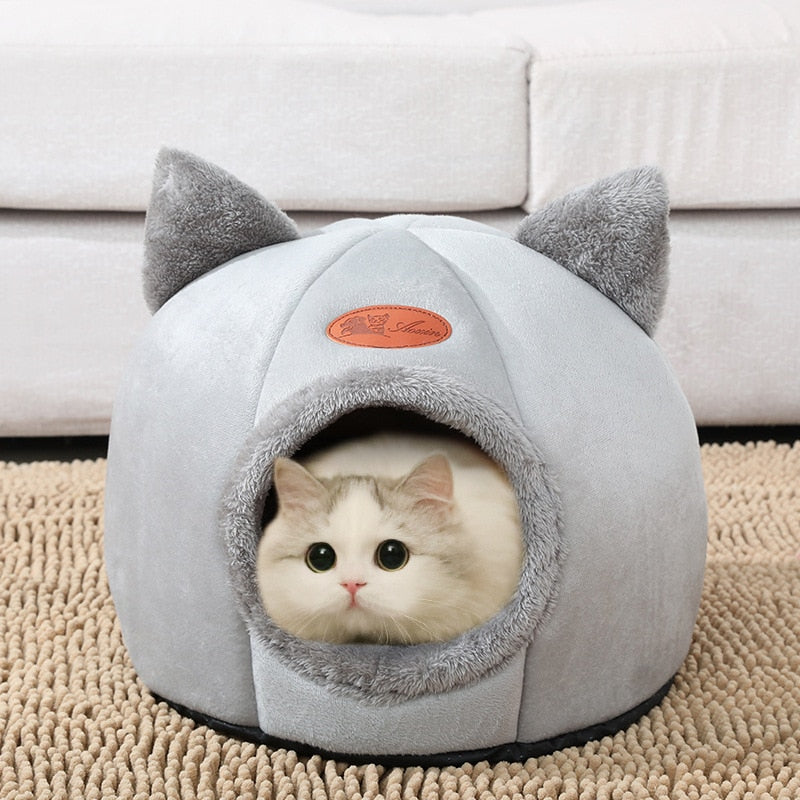 Plush Cat Dome Bed