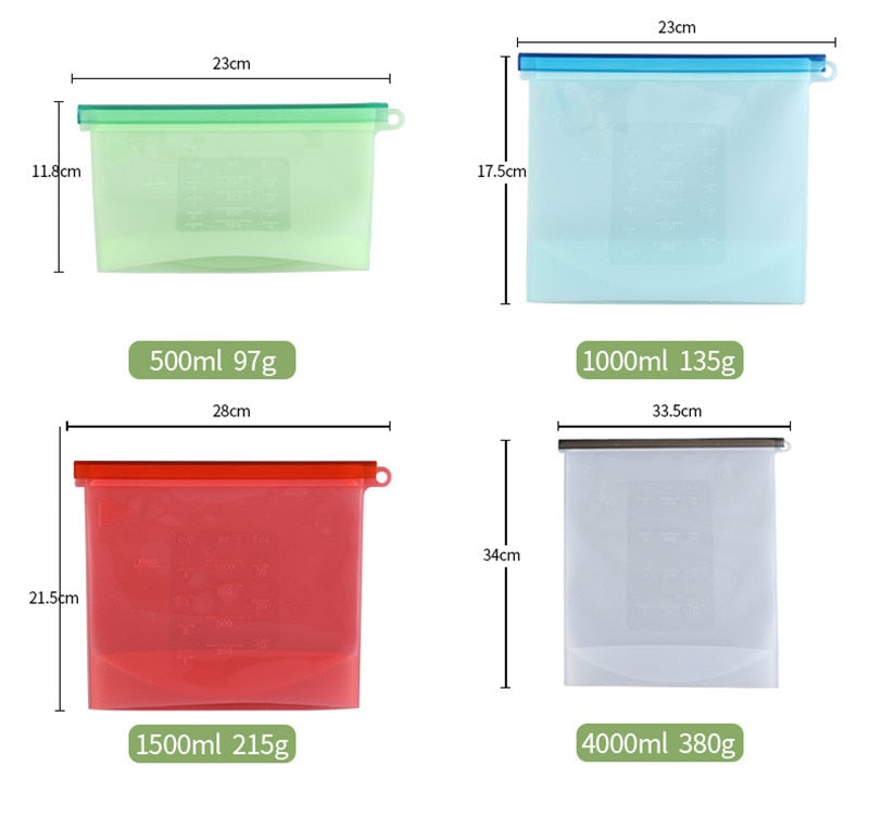Silicone Reusable Silicone Storage Food Bag