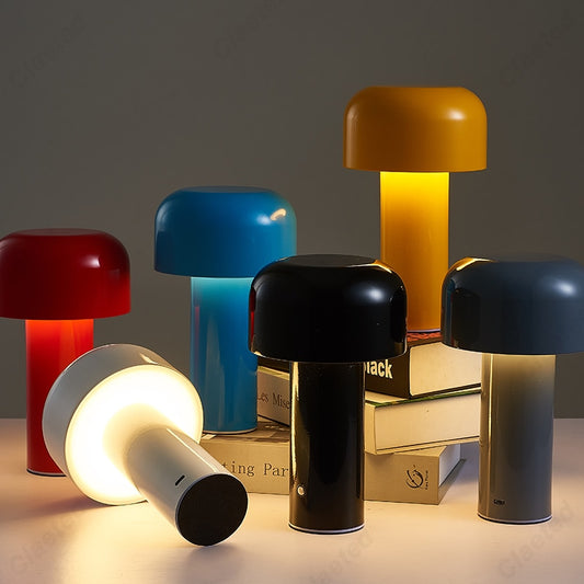 Italian Designer Mushroom Table Lamp Night Light Portable Cordless