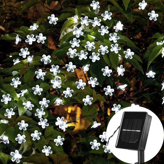 Solar Powered LED Flower String Lights