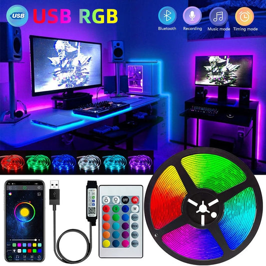 USB LED Flexible Strip Light Bluetooth RGB 5V