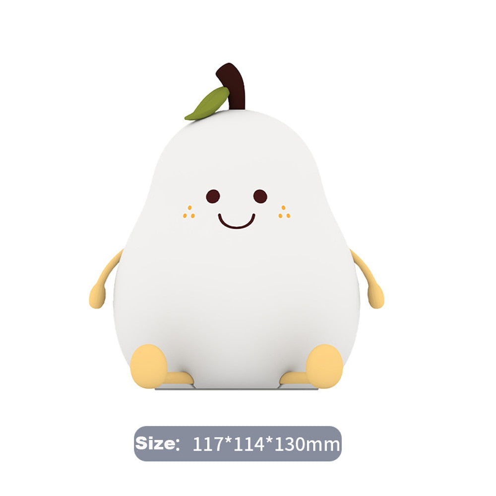 LED Pear Night Light USB Rechargeable