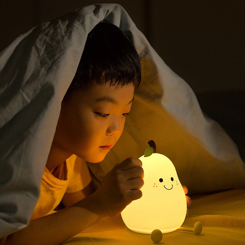 LED Pear Night Light USB Rechargeable