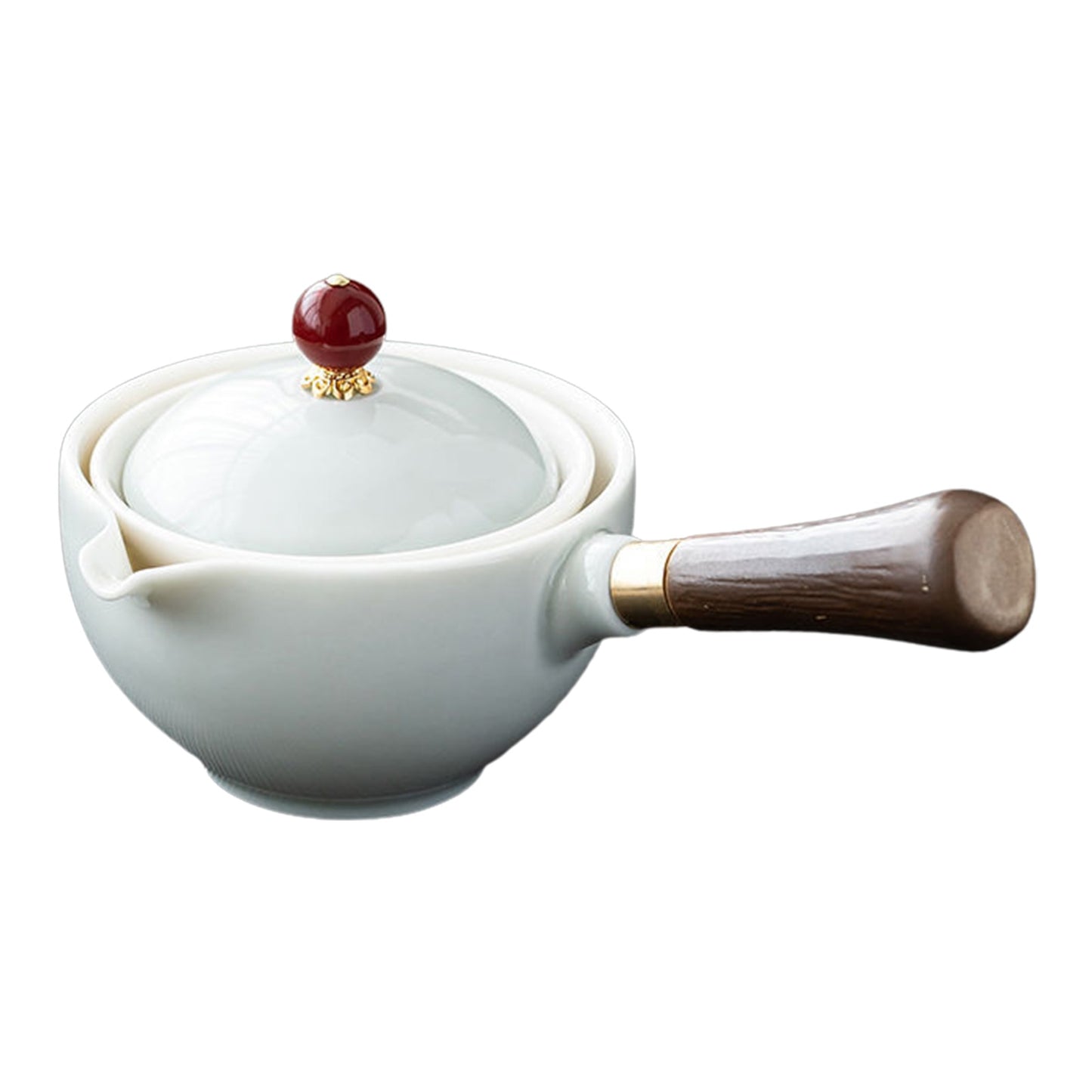 Ceramic Teapot Chinese Gongfu Tea Pot 360 Rotation