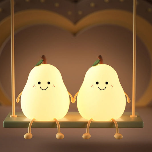 LED Pear Night Light USB Rechargeable