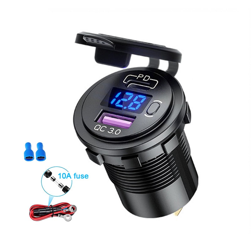 48W USB Charger Socket Waterproof Fast Charge Adapter