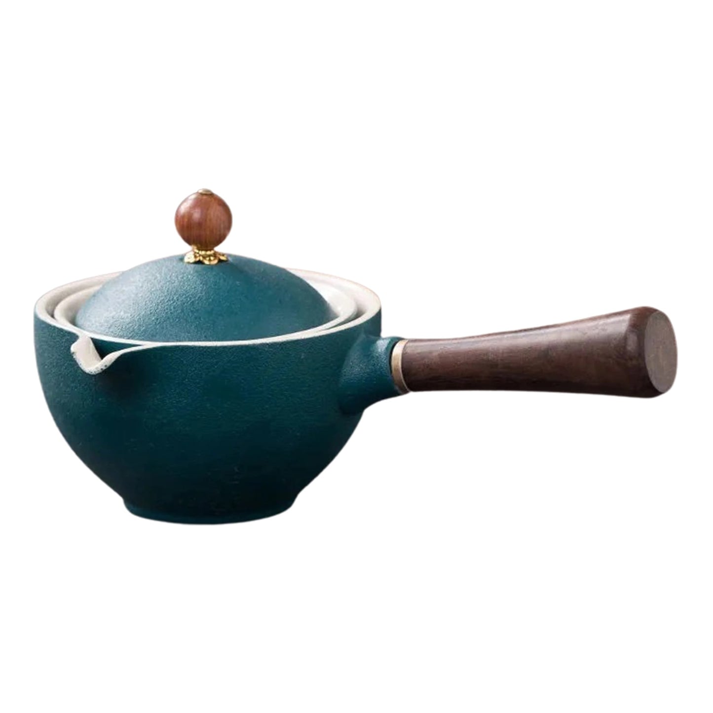 Ceramic Teapot Chinese Gongfu Tea Pot 360 Rotation