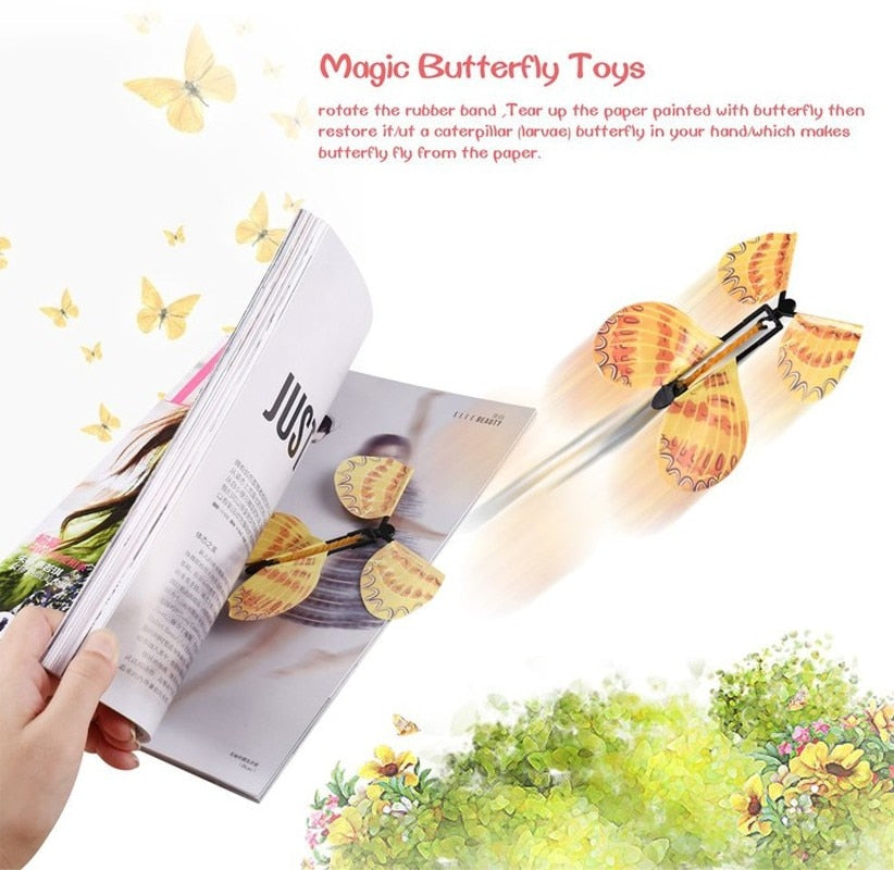 10-Pc Magic Wind Up Flying Butterfly