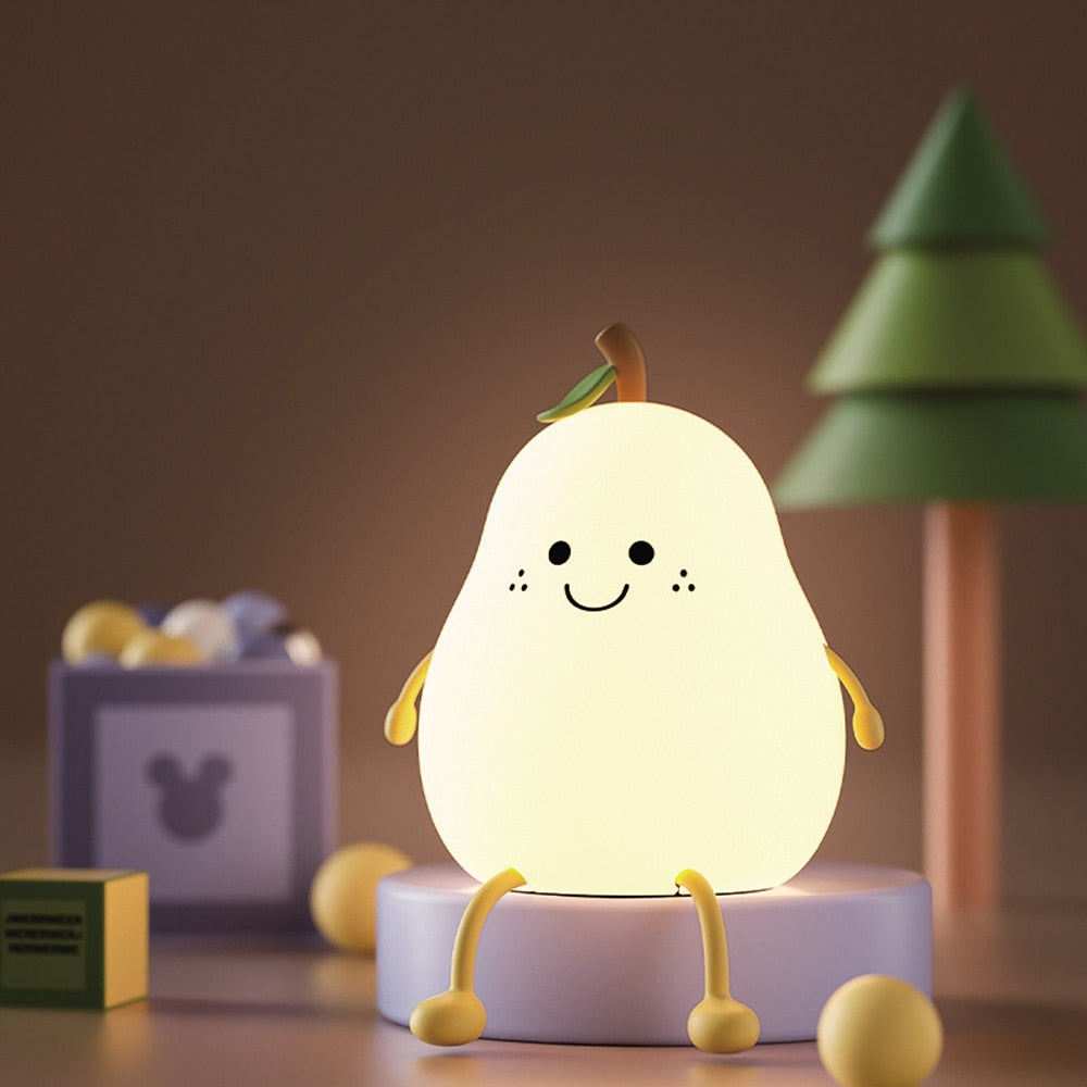LED Pear Night Light USB Rechargeable