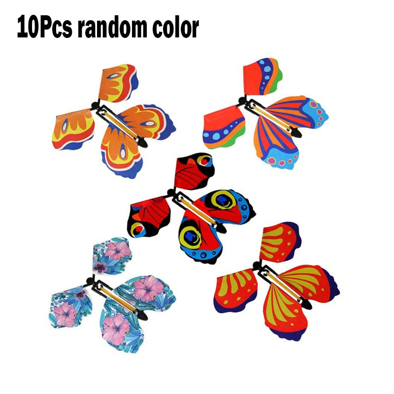 10-Pc Magic Wind Up Flying Butterfly