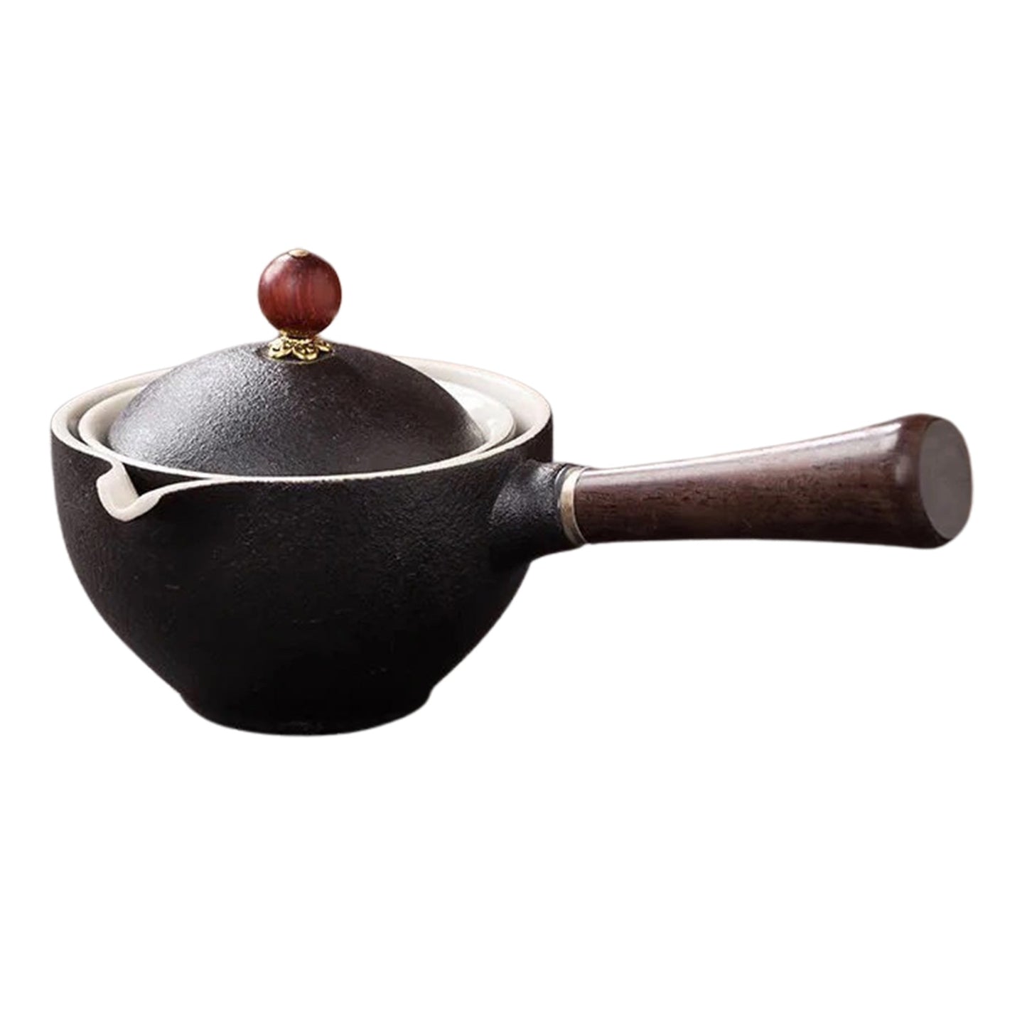 Ceramic Teapot Chinese Gongfu Tea Pot 360 Rotation