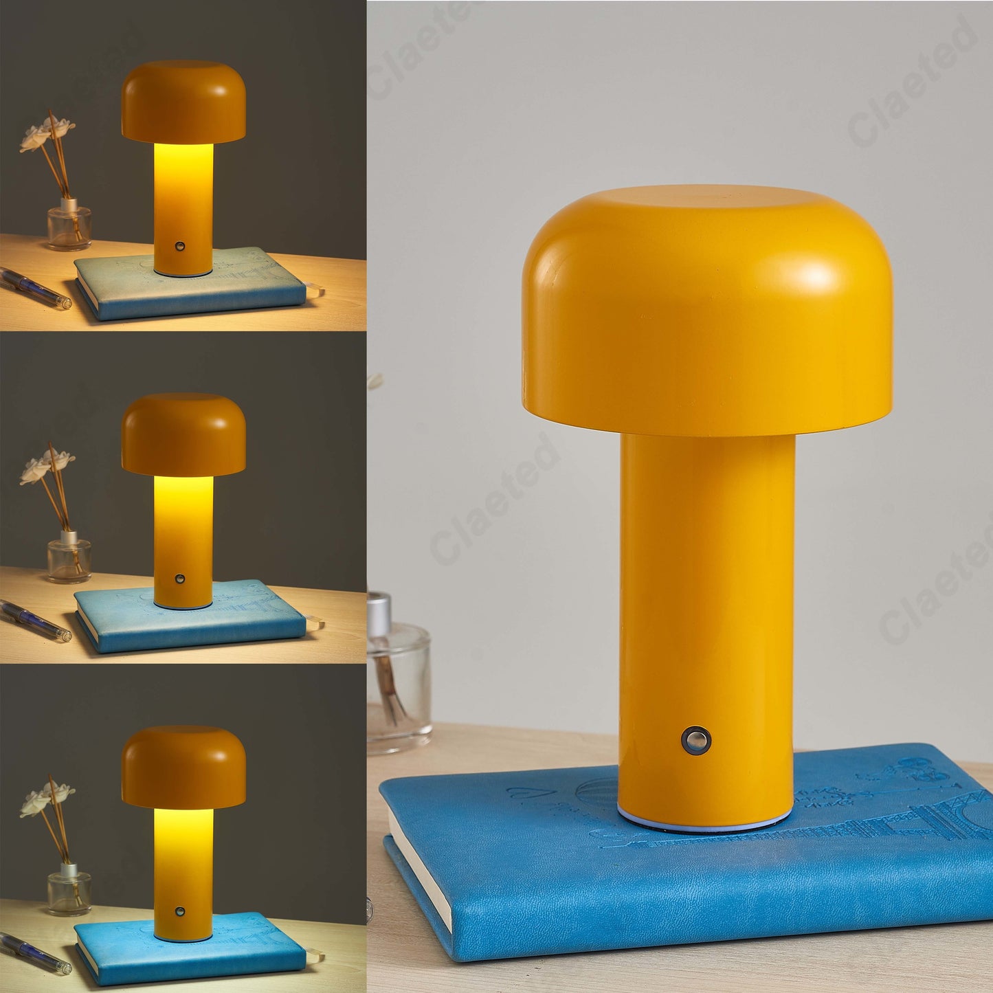 Italian Designer Mushroom Table Lamp Night Light Portable Cordless