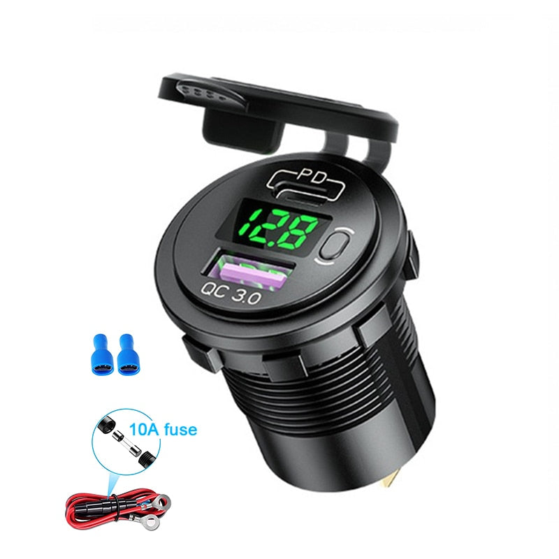 48W USB Charger Socket Waterproof Fast Charge Adapter