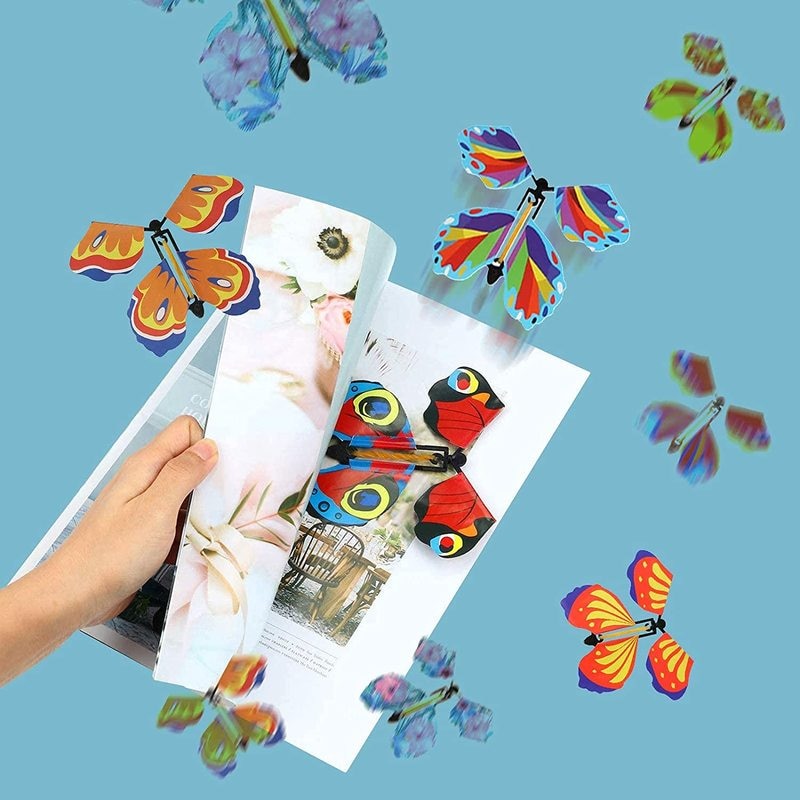 10-Pc Magic Wind Up Flying Butterfly