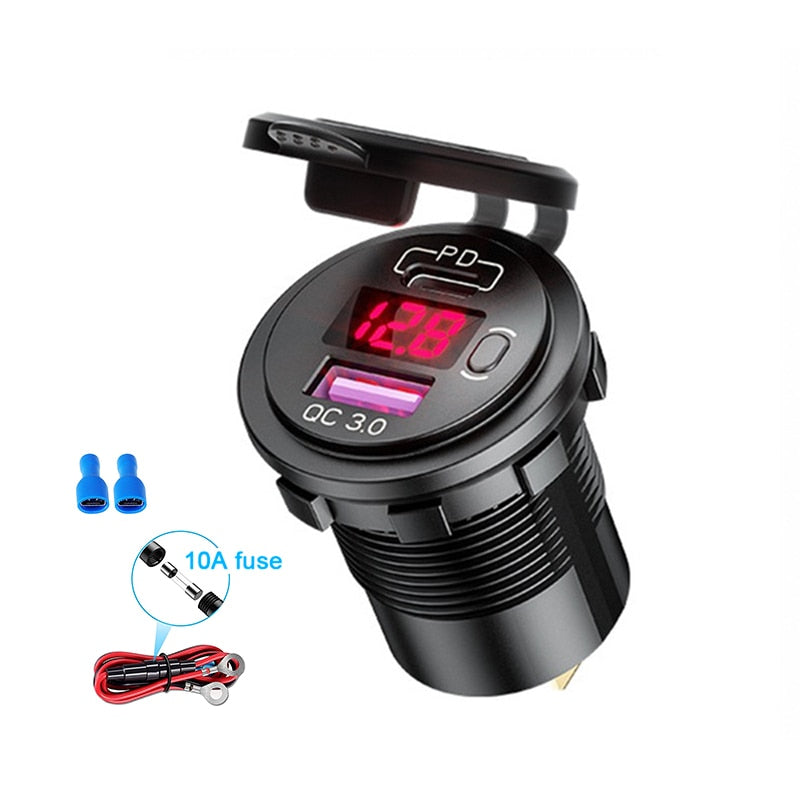 48W USB Charger Socket Waterproof Fast Charge Adapter