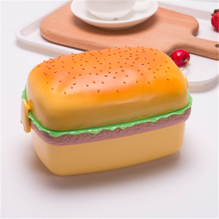 Hamburger Double Tier Lunch Box