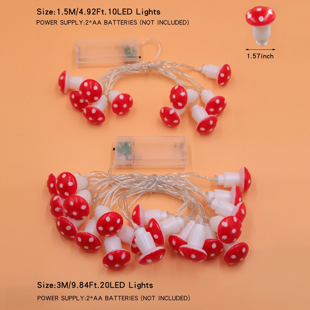 LED Mushroom Shape String Lights