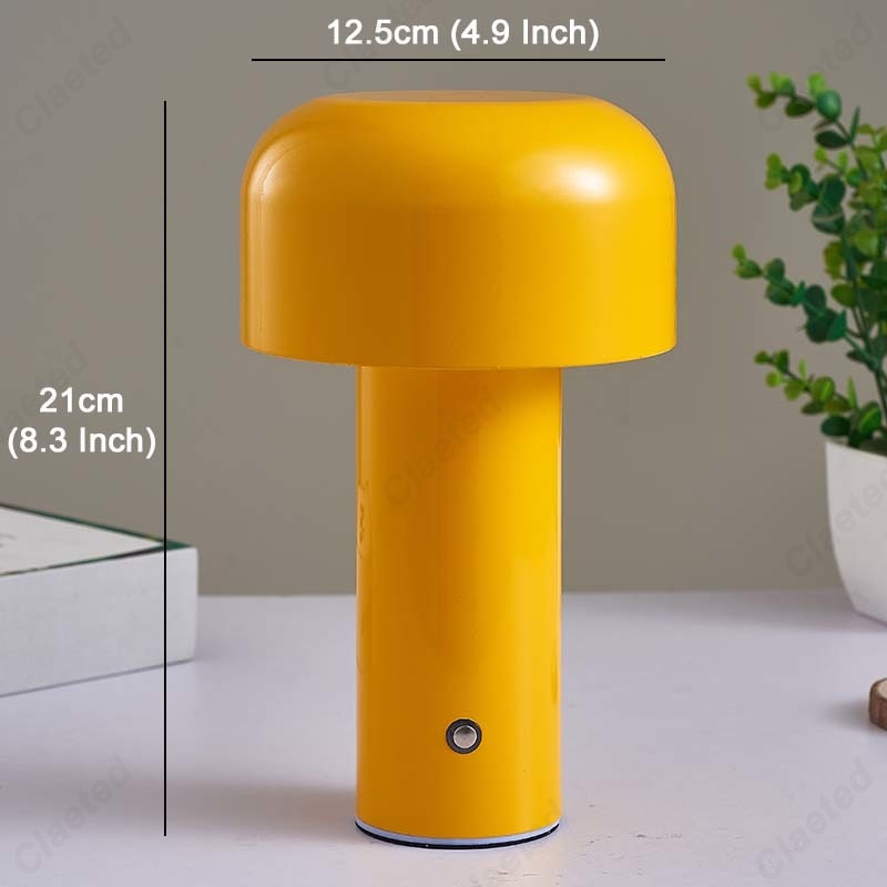 Italian Designer Mushroom Table Lamp Night Light Portable Cordless
