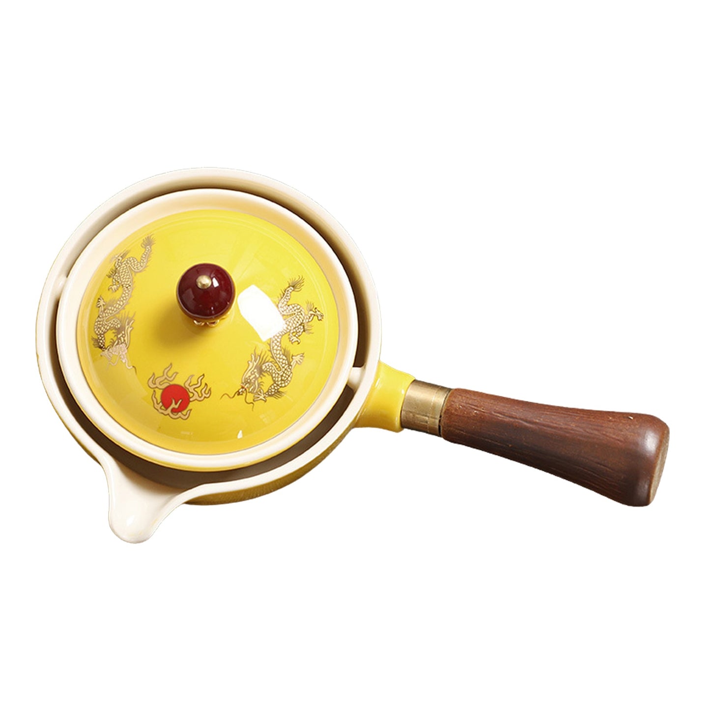 Ceramic Teapot Chinese Gongfu Tea Pot 360 Rotation